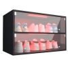 Black Glass Door Shoe Box Shoe Storage Cabinet For Sneakers With RGB Led Light