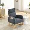 [Video] Welike 27.6"W Modern Accent High Backrest Living Room Lounge Arm Rocking Chair, Two Side Pocket(W83453347)