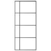 Sliding Door Frosted ESG Glass and Aluminum 35.4"x80.7" Black