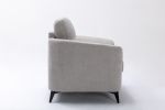 Callie 39" Light Gray Woven Fabric Chair