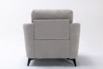 Callie 39" Light Gray Woven Fabric Chair