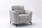 Callie 39" Light Gray Woven Fabric Chair