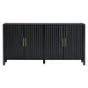 U-Style Storage Cabinet Sideboard Wooden Cabinet with Metal Handles for Hallway, Entryway, Living Room