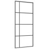 Sliding Door Frosted ESG Glass and Aluminum 35.4"x80.7" Black