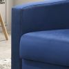 Hale 27.5" Blue Velvet Accent Armchair with Tufting