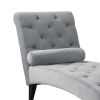 Grey Tufted Chaise