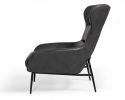 Divani Casa Susan Modern Dark Grey Leatherette Lounge Chair