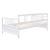 Modern Solid Wood Daybed, Multifunctional, Twin Size, White