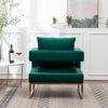 Lenola Contemporary Upholstered Accent Arm Chair, Green