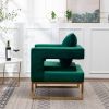 Lenola Contemporary Upholstered Accent Arm Chair, Green