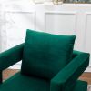 Lenola Contemporary Upholstered Accent Arm Chair, Green