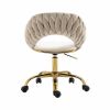 Computer Chair Office Chair Adjustable Swivel Chair Fabric Seat Home Study Chair