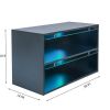 Black Glass Door Shoe Box Shoe Storage Cabinet For Sneakers With RGB Led Light