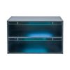 Black Glass Door Shoe Box Shoe Storage Cabinet For Sneakers With RGB Led Light