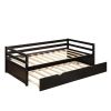 Daybed with Trundle Frame Set, Twin Size, Espresso