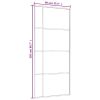 Sliding Door Frosted ESG Glass and Aluminum 35.4"x80.7" Black