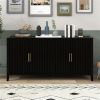 U-Style Storage Cabinet Sideboard Wooden Cabinet with Metal Handles for Hallway, Entryway, Living Room