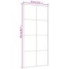 Sliding Door Black 35.4"x80.7" ESG Glass and Aluminum