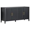 U-Style Storage Cabinet Sideboard Wooden Cabinet with Metal Handles for Hallway, Entryway, Living Room