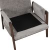 Kelly Mid-Century Modern Velvet Accent Armchair, Gray