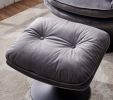 Swivel Leisure chair lounge chair velvet GREY color with ottoman