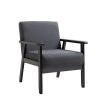 Bahamas 25" Dark Gray Linen Fabric Chair