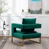 Lenola Contemporary Upholstered Accent Arm Chair, Green