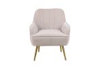 Modern Mid Century Chair velvet Sherpa Armchair for Living Room Bedroom Office Easy Assemble(BEIGE)