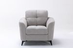 Callie 39" Light Gray Woven Fabric Chair