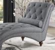 Modern Stylish Gray Color 1pc Chaise Button-Tufted Nailhead Trim w Bolster Pillow Comfortable Living Room Furniture Solid wood and Plywood Frame