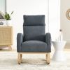 [Video] Welike 27.6"W Modern Accent High Backrest Living Room Lounge Arm Rocking Chair, Two Side Pocket(W83453347)