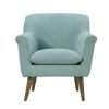 Shelby 31.5" Aquamarine Teal Woven Fabric Oversized Armchair