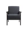 Bahamas 25" Dark Gray Linen Fabric Chair