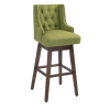 COOLMORE Bar Stools Set of 2 Counter Height Chairs with Footrest for Kitchen, Dining Room And 360 Degree Swivel