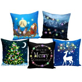 Christmas Glow LED Light Pillow Case Lantern Christmas Pillow Creative Printed Pillow Home Decor (Color: 2#)