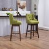 COOLMORE Bar Stools Set of 2 Counter Height Chairs with Footrest for Kitchen, Dining Room And 360 Degree Swivel