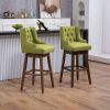 COOLMORE Bar Stools Set of 2 Counter Height Chairs with Footrest for Kitchen, Dining Room And 360 Degree Swivel