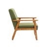 Leisure Chair with Solid Wood Armrest and Feet, Mid-Century Modern Accent chair, for Living Room Bedroom Studio chair