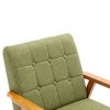 Leisure Chair with Solid Wood Armrest and Feet, Mid-Century Modern Accent chair, for Living Room Bedroom Studio chair